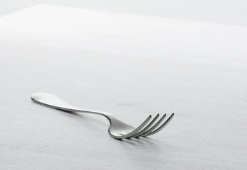 fork on grey table