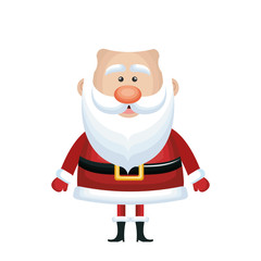 santa claus cartoon. christmas season symbol. vector illustration