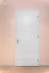 Naklejka premium White closed door