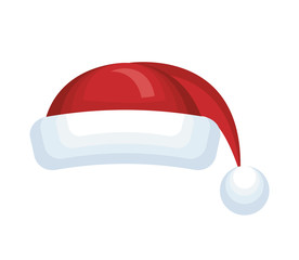 red hat santa claus. christmas season symbol. vector illustration