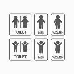 man and lady, toilet icon