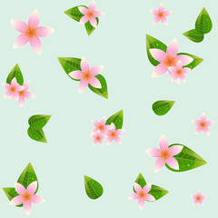 Fototapeta na wymiar seamless pattern of pink flowers