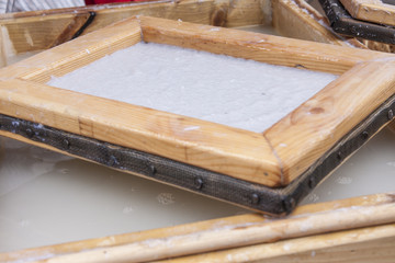 Traditional paper making