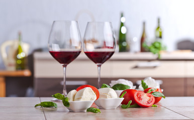  mozzarella with tomato and basil