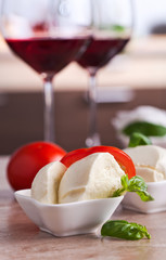 mozzarella with tomato and basil
