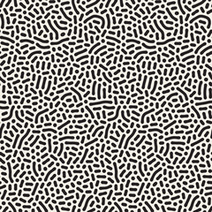 Vector Seamless Black and White Organic Lines Pattern