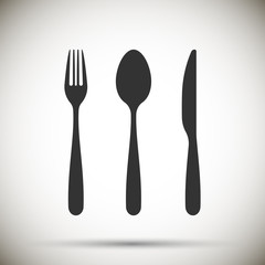 fork, spoon, knife icon