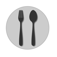 Fork and spoon icon