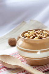 Kutia - sweet grain pudding, the traditional first dish of Christmas Eve supper served in Eastern European countries