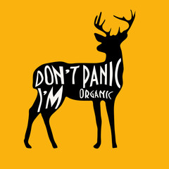 Vintage Deer Label with text 