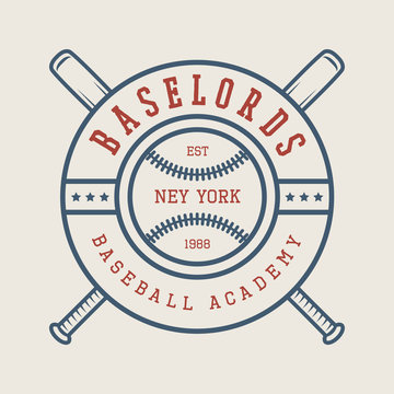 Vintage baseball logo, emblem, badge and design elements. 