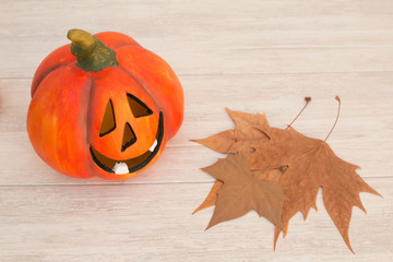 Orange pumpkin lantern