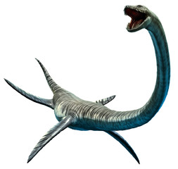 Obraz premium Elasmosaurus from the Cretaceous era 3D illustration