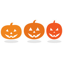 Three pumpkins for Halloween