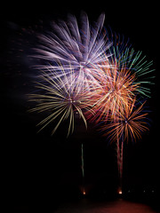 Fototapeta premium colorfull fireworks in dark