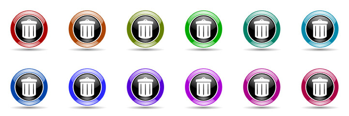 Trash can vector icons