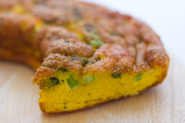 Pie with asparagus