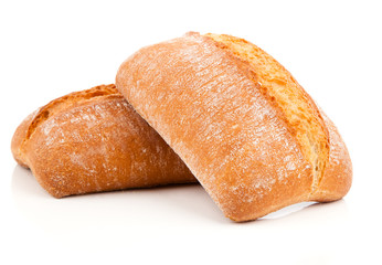 fresh bun on a white background
