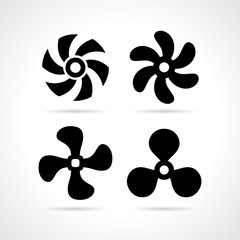 Fan propeller icon set © Arcady