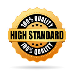 High standard gold star icon