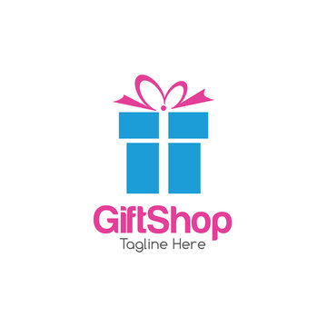 Gift Box Logo Design Creative Template 