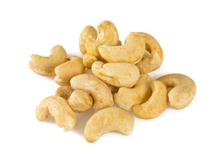 cashew nuts isolated on white