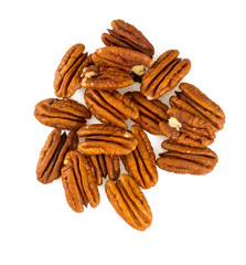 pecan nuts isolated on white
