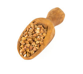 buckwheat groats isolated on white