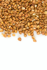 buckwheat groats isolated on white