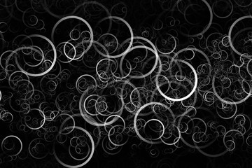 Abstract mysterious background design illustration with circle objects