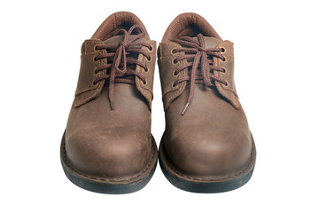 Safety shoes / Safety shoes on white background. Protection devices for industrial applications.