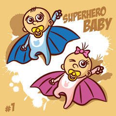 Superhero Baby Boy Girl Clipart