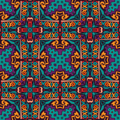 Abstract festive colorful vector ethnic pattern