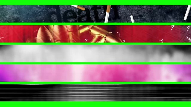 Lower third six GBS Abstract looping Lower Thirds, use cropping or masking to separate Lower Thirds. 