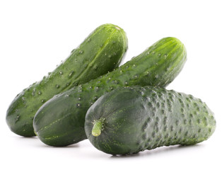 Cucumber vegetable  isolated on white background cutout