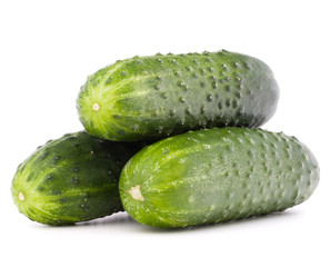Cucumber vegetable  isolated on white background cutout