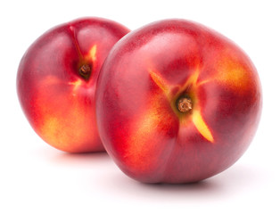 Nectarine fruit isolated on white background cutout