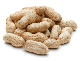 peanut pod or arachis isolated on white background cutout