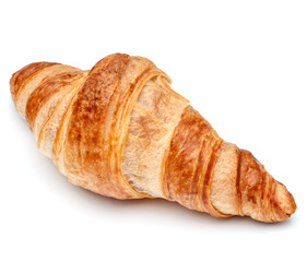 Croissant or  crescent roll isolated on white background cutout