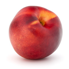 Nectarine fruit isolated on white background close up