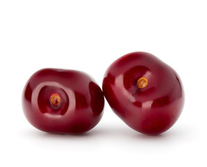Sweet cherry berries isolated on white background cutout