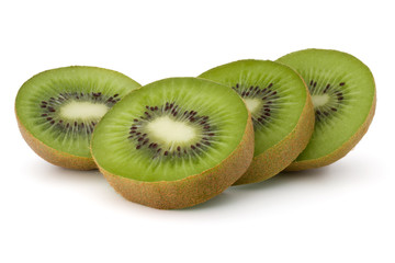 Fototapeta premium sliced Kiwi fruit isolated on white background cutout