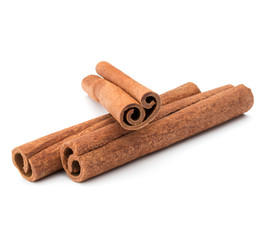 cinnamon stick spice isolated on white background closeup
