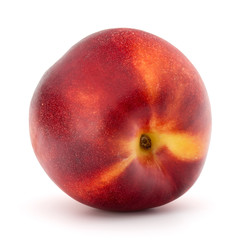 Nectarine fruit isolated on white background close up