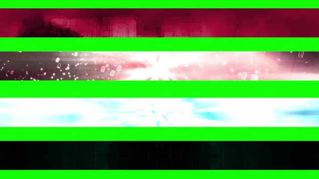 Lower third twenty Five GBS Abstract looping Lower Thirds, use cropping or masking to separate Lower Thirds. 