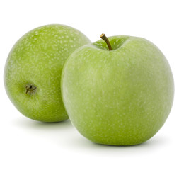 green apple isolated on white background cutout