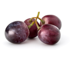 Red grape berry bunch isolated on white background cutout