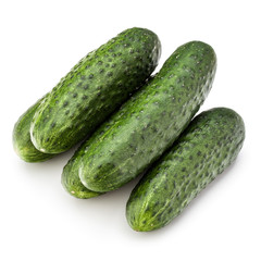 Cucumber vegetable isolated on white background cutout