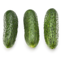 Cucumber vegetable isolated on white background cutout