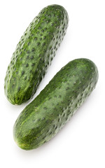 Cucumber vegetable isolated on white background cutout